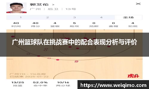 广州篮球队在挑战赛中的配合表现分析与评价