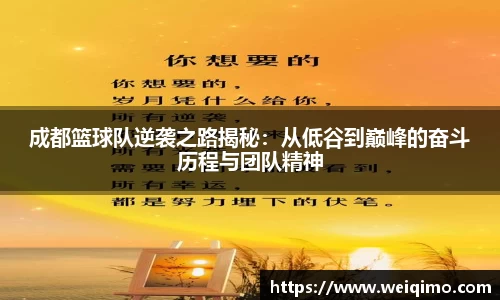 成都篮球队逆袭之路揭秘：从低谷到巅峰的奋斗历程与团队精神